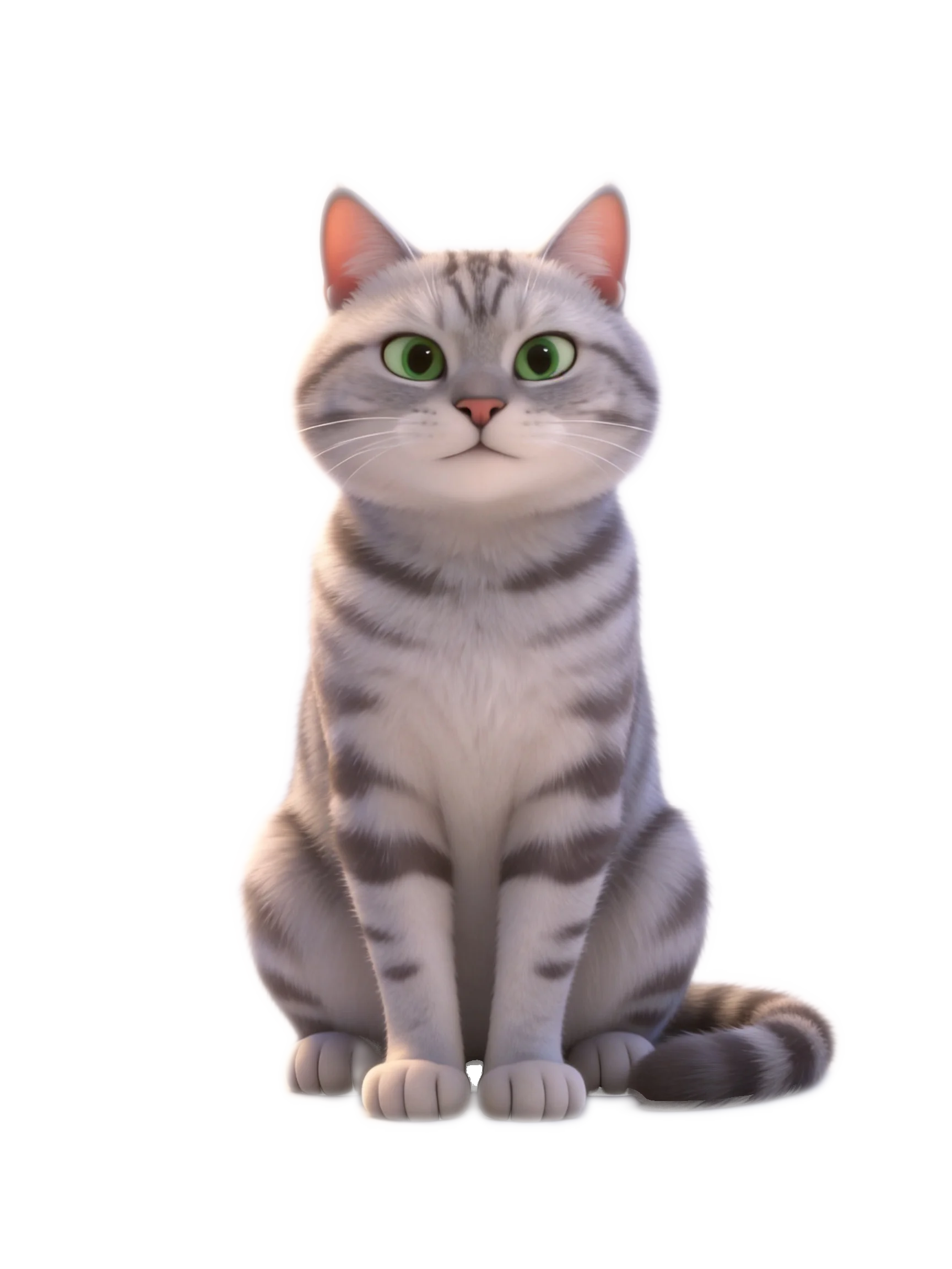 灰白虎斑猫